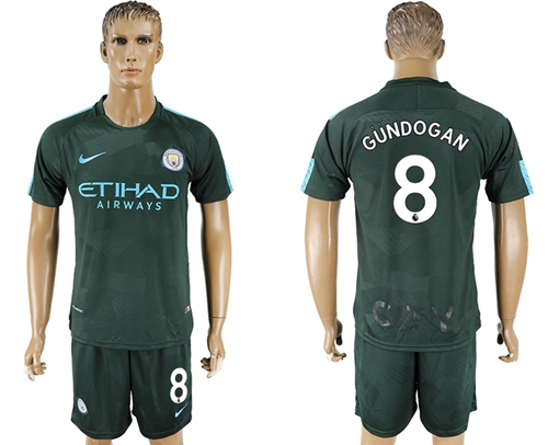 Manchester City #8 Gundogan Sec Away Soccer Club Jersey